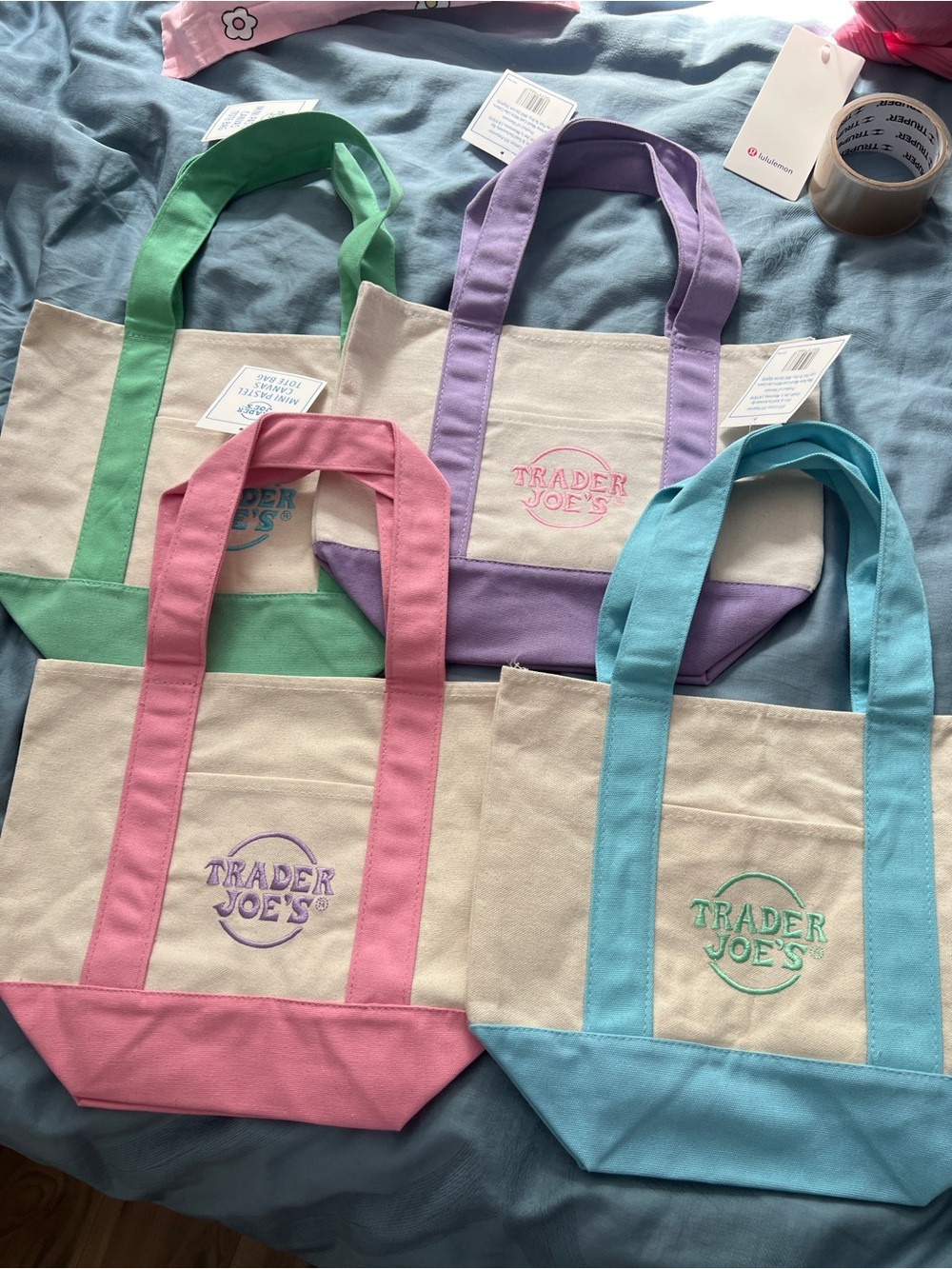 Trader Joes Mini Canvas tote bag *4
